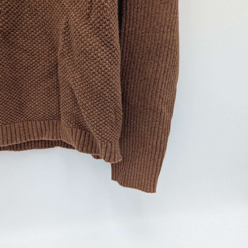 Woolrich Brown Quarter Zip Knit Sweater Pullover Earth Tone Outdoor Women's L - Picture 9 of 13